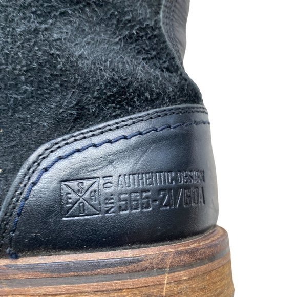 Bull Boxer Vantage 10 Leather Suede Black Biker Ankle Lace Up Boots Biker Core - Picture 12 of 15